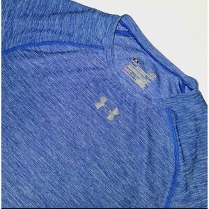 Under Armour HeatGear Long Sleeve Shirt Boys Athletic Blue Large